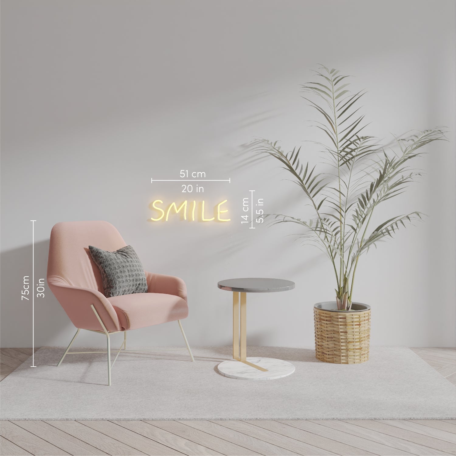 Smile, signe en néon LED